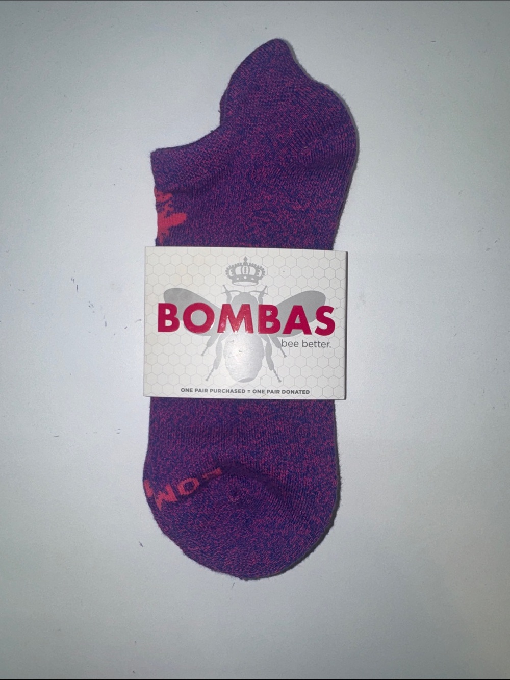 Bombas Men's low-cut sock in Purple Heather
